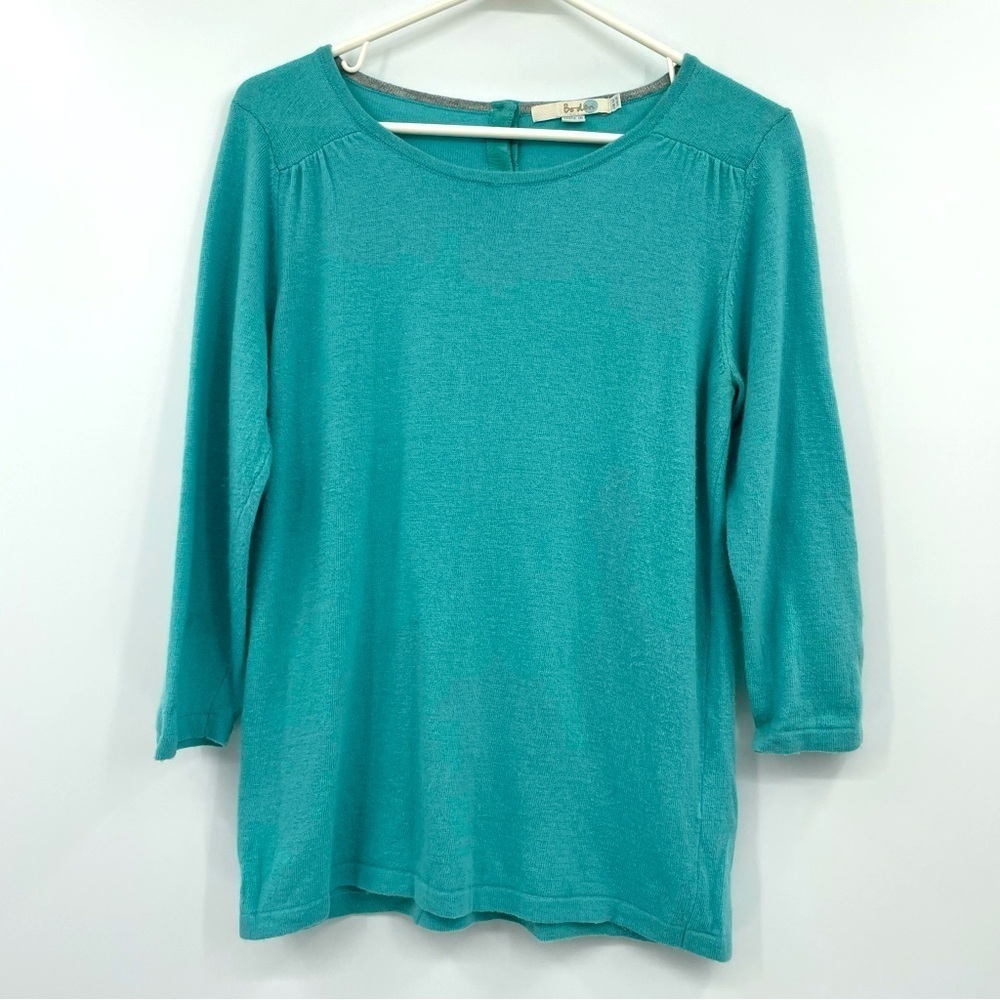 Boden Wool & Cashmere Blend Sweater | Crewneck | Teal | Size 8